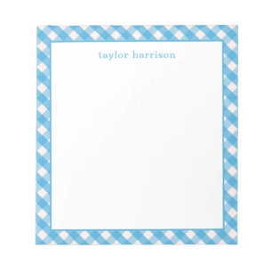 Bloc-note Gingham Personnalisé Lumineux