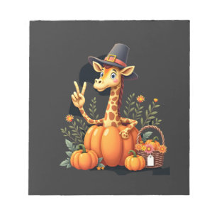 Bloc-note Girafe de la fête de Thanksgiving Femme Automne Ci