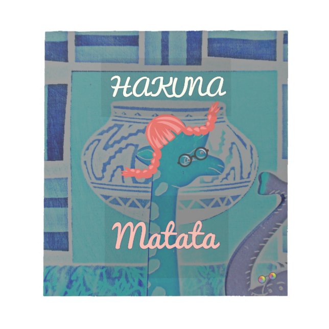 Bloc-note Giraffe Art Joueuse : Un Plaisir Africain (Devant)