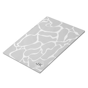 Bloc-note Giraffe Monogramme noir et gris clair