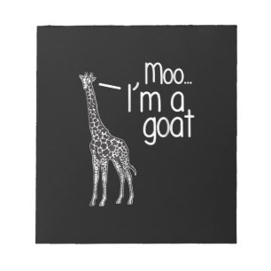 Bloc-note Giraffe Moo Je suis une chèvre