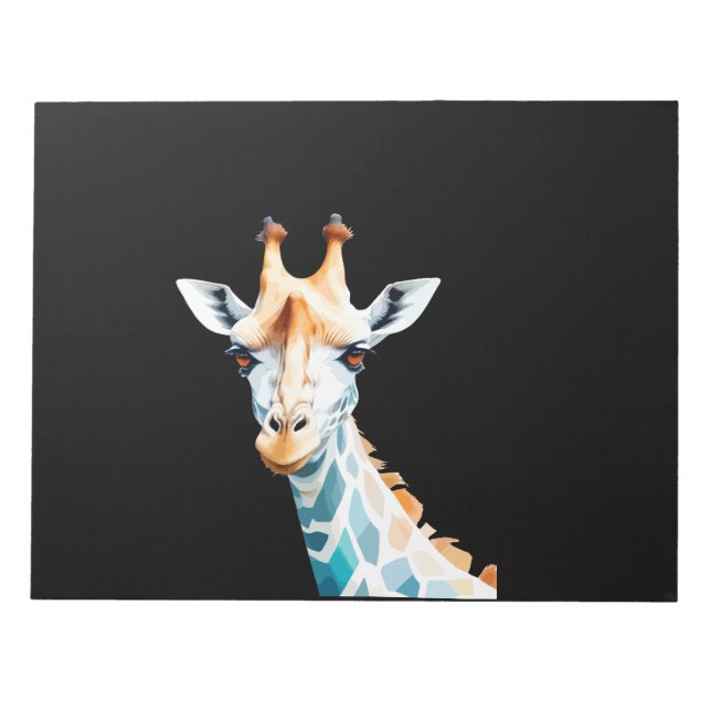 Bloc-note Giraffe Vector Art aux couleurs vives (Devant)
