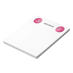 Bloc-note girl's basketball coach custom name