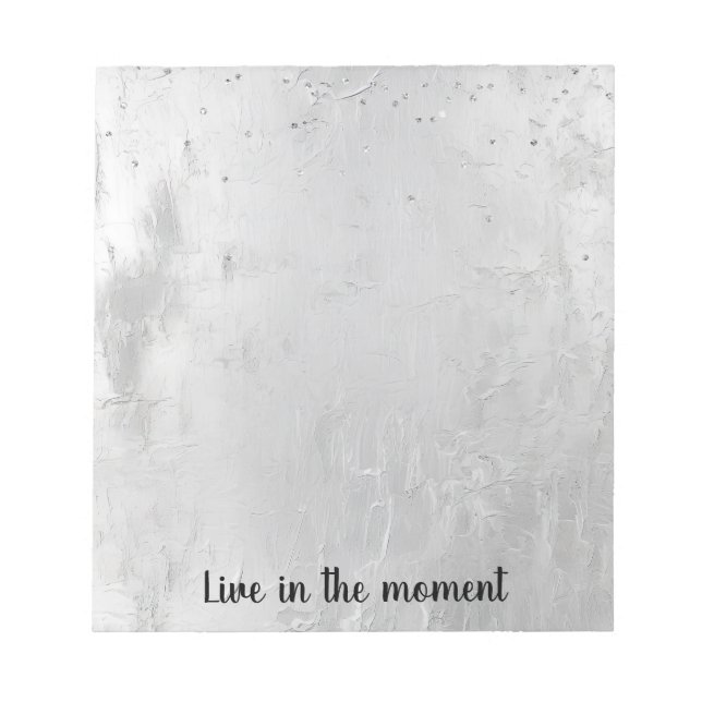 Bloc-note Glam Silver Confetti (Devant)