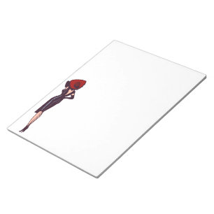 Bloc-note Glamour de Fille Vintage Magnifique Rétro Pin-Up