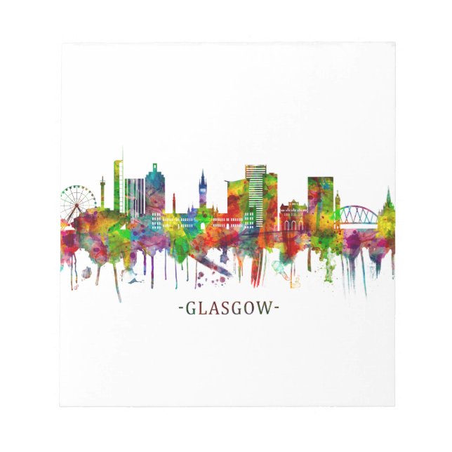 Bloc-note Glasgow Scotland Skyline (Devant)