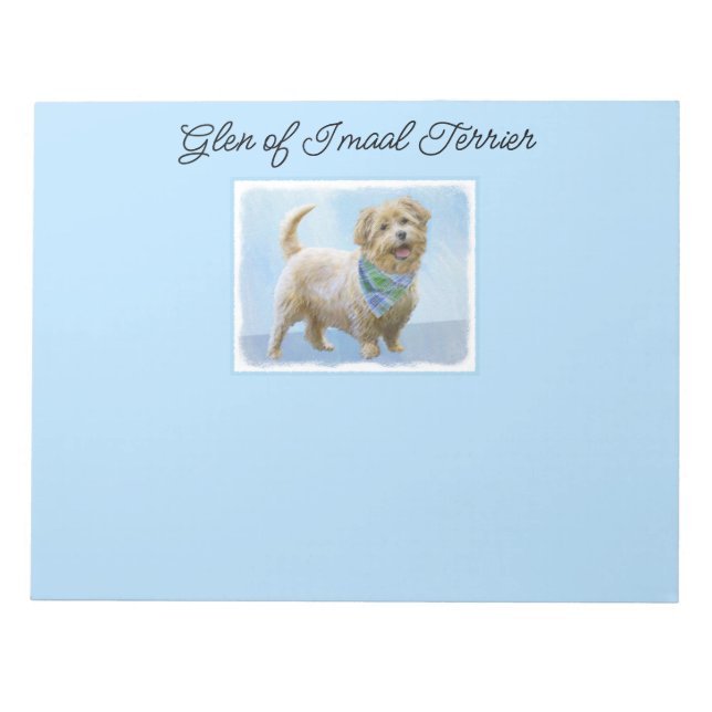 Bloc-note Glen of Imaal Terrier Peinture - Art original Chie (Devant)