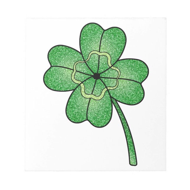 Bloc-note Glitter Four Leaf Clover (Devant)