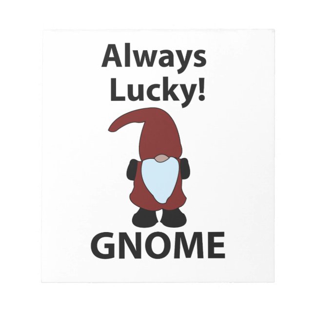 Bloc-note Gnome Toujours Lucky Gnome (Devant)