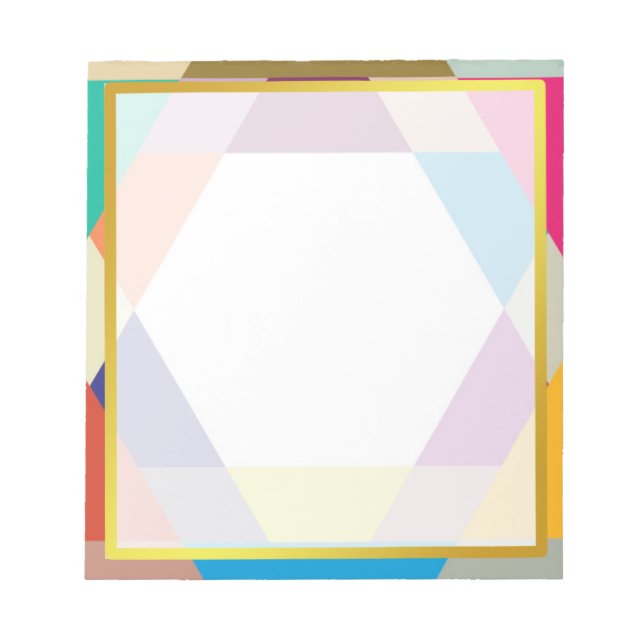 Bloc-note Gold Boarder Hexagon Photo frame Autograph (Devant)