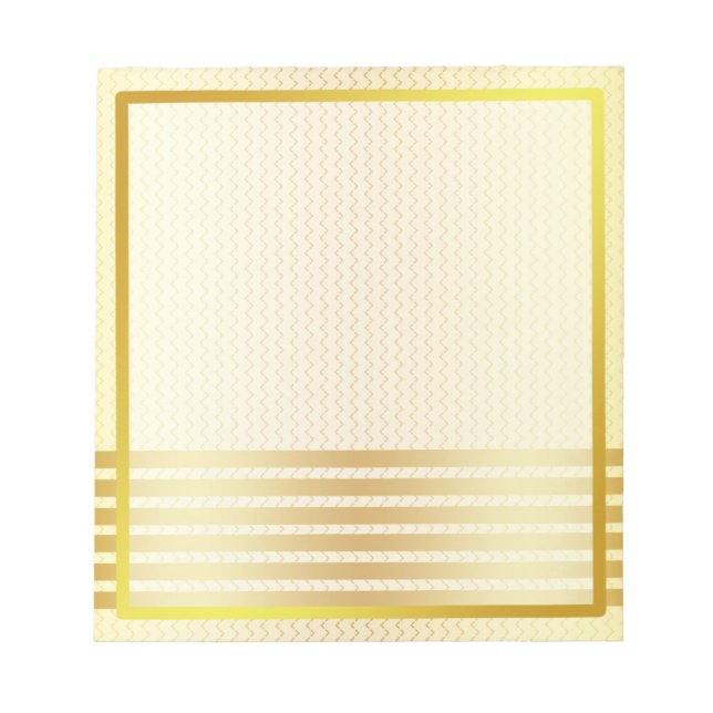Bloc-note Gold Faux Boarder Stried Photo frame Autograph (Devant)