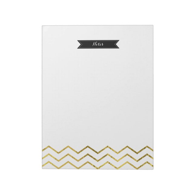 Bloc-note Gold Foil Chevron (Tourné)