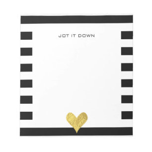Bloc-note Gold Foil Heart