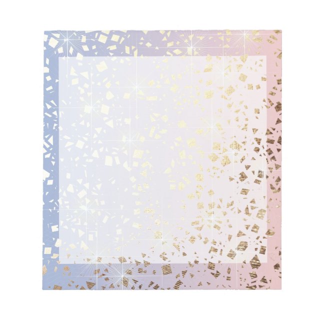 Bloc-note Gold Star Foil Sparkle Rose Quartz Serenity Blue (Devant)
