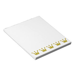 Bloc-note Golden Crowns Border + vos idées