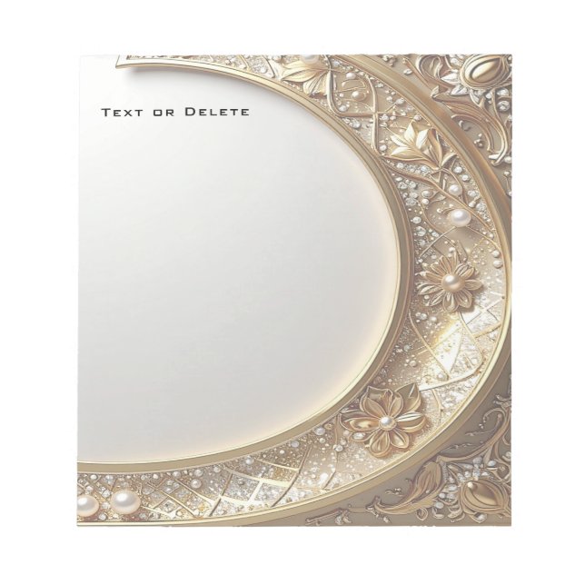 Bloc-note Golden Ornate Frame Notepad (Devant)