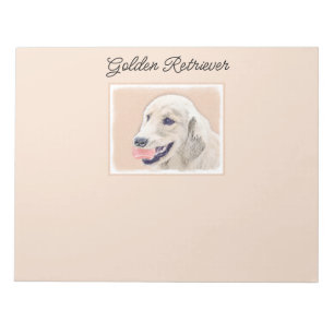 Bloc-note Golden Retriever avec Tennis Ball Peinture Chien A