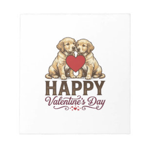 Bloc-note Golden Retriever Joyeuse Saint-Valentin