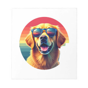 Bloc-note Golden Retriever pour enfants garçons filles lunet