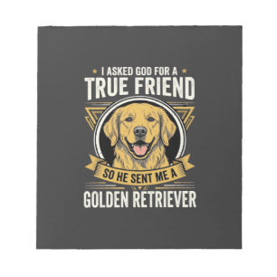 Bloc-note Golden Retriever Vrai Ami Chien