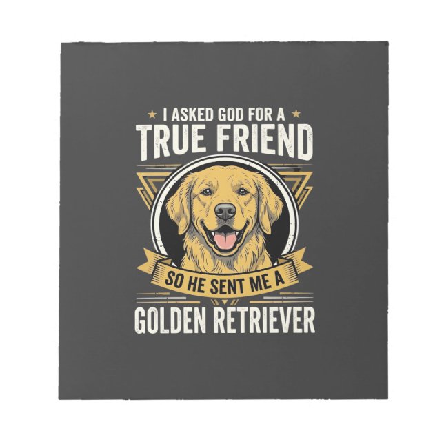 Bloc-note Golden Retriever Vrai Ami Chien (Devant)