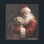 Bloc-note Golden Retriever with Santa Clause Christmas<br><div class="desc">Laissez-vous tenter par l'esprit des vacances grâce à notre design de Noël Père Noël et Chien. C'est l'ajout parfait à votre collection festive !</div>