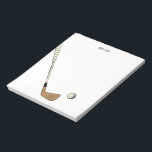 Bloc-note Golf Vintage moderne<br><div class="desc">Design de golf moderne pour les golfeurs.</div>