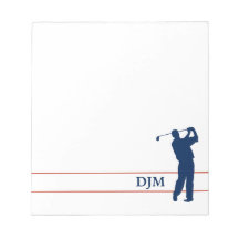 Golfeur de silhouette de bleu marine de monogramme