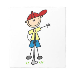 Bloc-note Golfeur masculin en bonhomme allumette