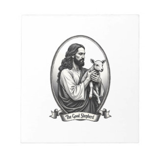 Bloc-note Good Shepherd Jesus Vintage Engraving Faith Shirt 
