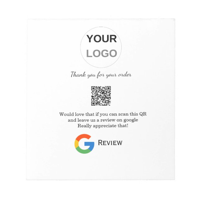 Bloc-note Google examen logo de l'entreprise Analyser QR exa (Devant)