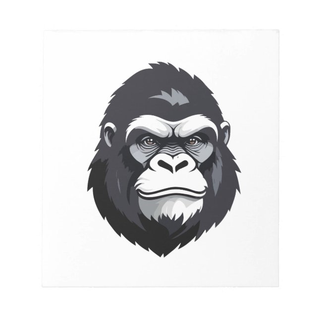 Bloc-note Gorilla Vector Art Animal Moderne Graphique Urbain (Devant)