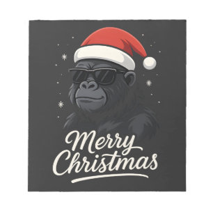 Bloc-note Gorille Cool Noël Drôle Xmas Amoureux des Gorilles