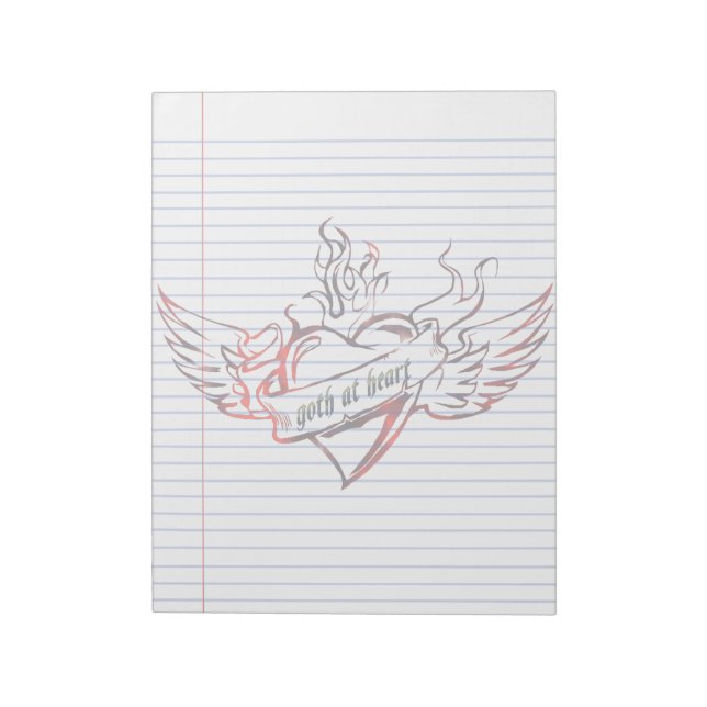 Bloc-note Goth at Heart Tattoo Art Linked Notepad (Tourné)