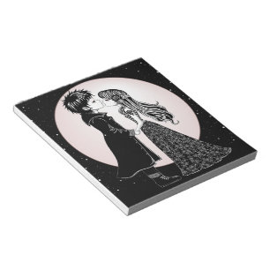 Bloc-note Gothique Emo Enfants Kiss Valentine's Day