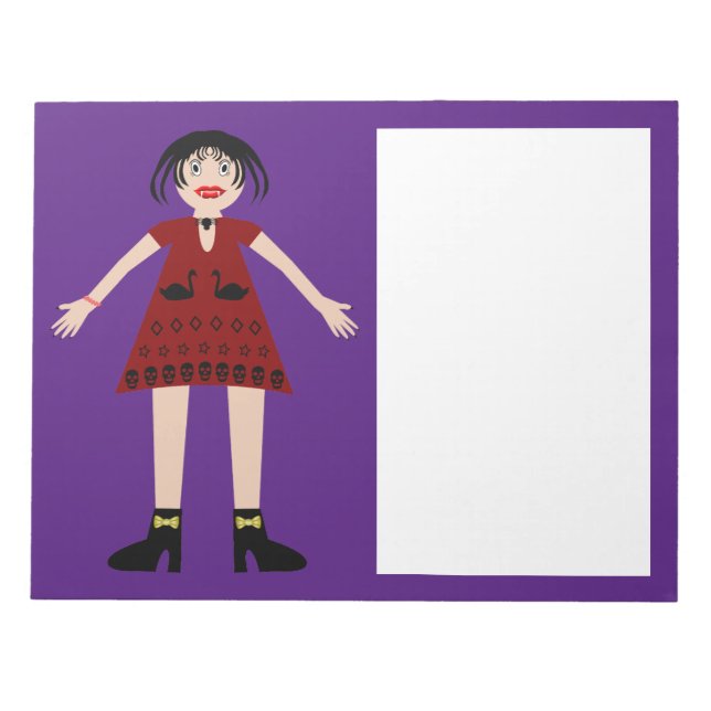 Bloc-note Gothique Halloween Vampire Lady (Devant)