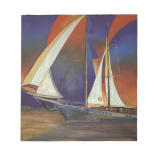 Bloc-note Goulet Artistique sous voile en orange et violet