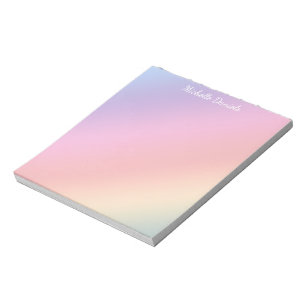 Bloc-note Gradient en pastel avec (ou sans) le nom