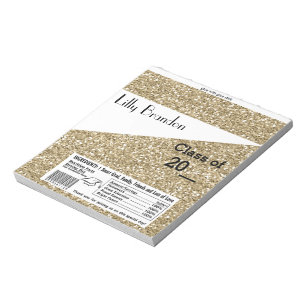 Bloc-note Graduation scolaire Candy Bar Wrapper Party Favori