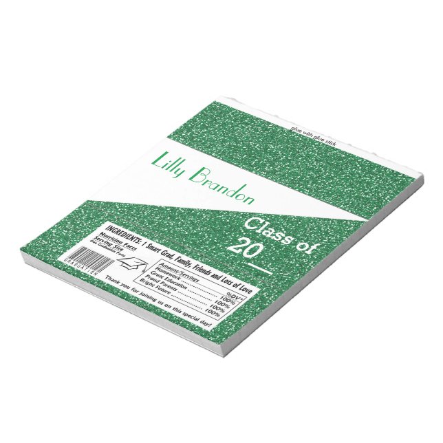 Bloc-note Graduation scolaire Candy Bar Wrapper Party Favori (Tourné)