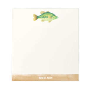 Bloc-note Grand Cahier de pêche illustré