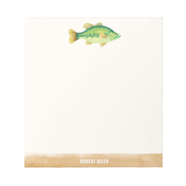 Bloc-note Grand Cahier de pêche illustré (Devant)