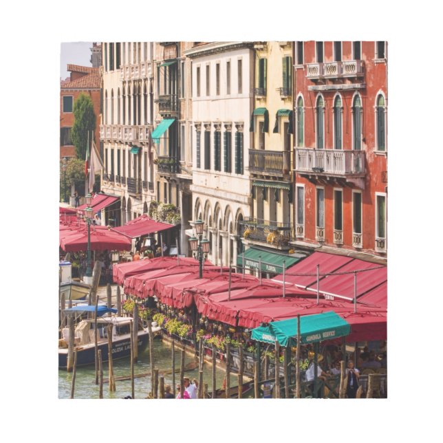 Bloc-note Grand Canal de Venise Italie avec bateaux gondoles (Devant)