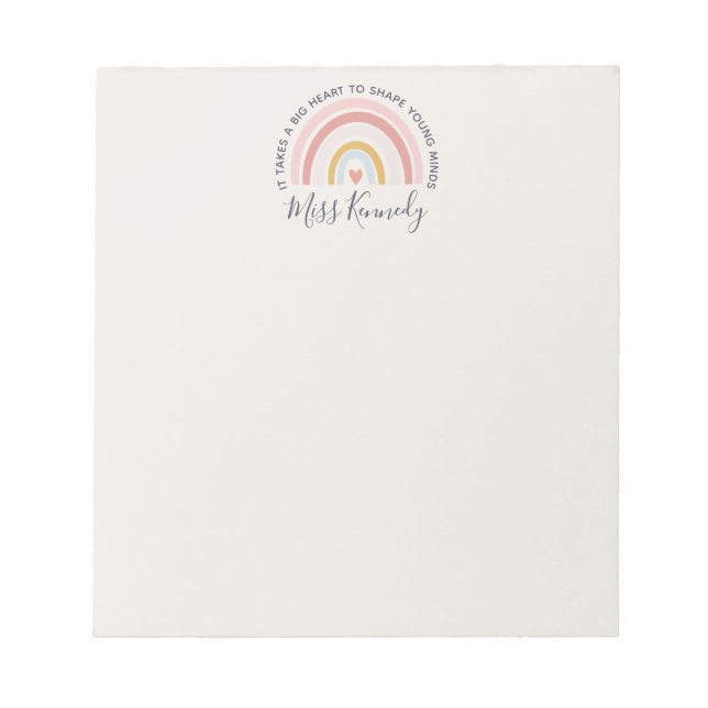 Bloc-note Grand coeur pour façonner les jeunes esprits Ensei (Devant)