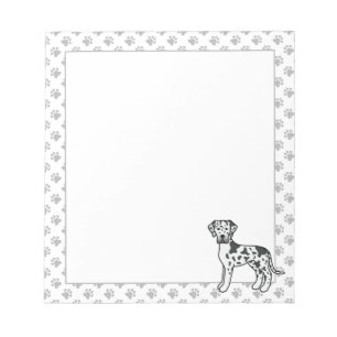 Bloc-note Grand Danois Arlequin Chien de Dessin Animé Mignon