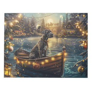 Bloc-note Grand Danois Festive Voyage de Noël