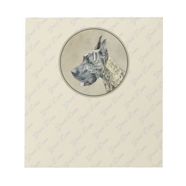 Bloc-note Grande Danse (Brindle) Peinture - Art Chien origin (Devant)