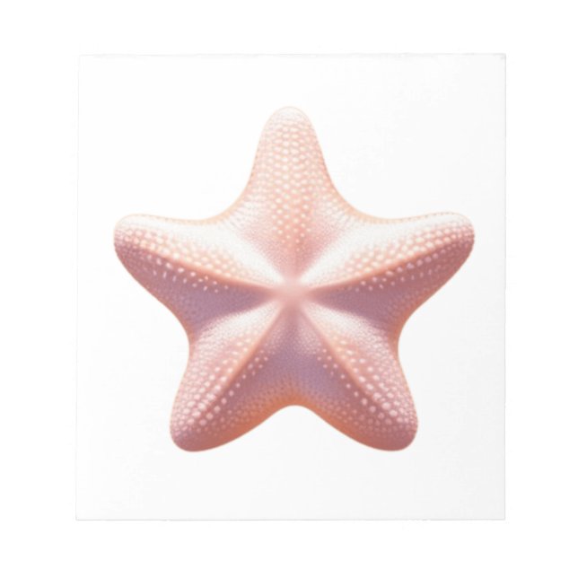 Bloc-note Grande étoile de mer rose (Devant)