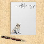 Bloc-note Grande Pyrénées Aquarelle Monogramme Personnalisé<br><div class="desc">Cette conception peut être personnalisée dans la zone fournie en modifiant la photo et/ou le texte. Vous pouvez également le customiser en cliquant sur Personnaliser ce Modèle, puis en choisissant l'option cliquer pour customiser et supprimer ou modifier la couleur de l'arrière - plan, ajouter du texte, modifier la couleur ou...</div>