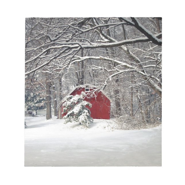 Bloc-note Grange rouge dans la neige 2011 (Devant)